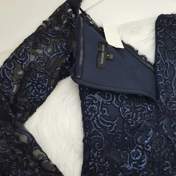 Tadashi Shoji | Sequin Off Shoulder Gown - Picture 7 of 14